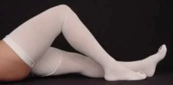 Cure Medical Anti-embolism Stockings VasCura Thigh High White Inspection Toe-1 Pair
