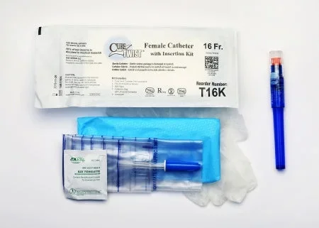 Cure Medical Cure Twist Intermittent Catheter Kit Female / Straight Tip 16 Fr. Without Balloon – T16K