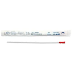 Cure Medical Urethral Catheter Cure Catheter Coude Tip Uncoated PVC 18 Fr. 16″, 300 EA/CS