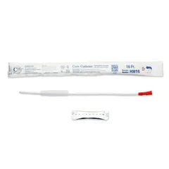 Cure Medical Urethral Catheter Cure Catheter Straight Tip Hydrophilic Coated Plastic 16 Fr. 16″, 30 EA/BX