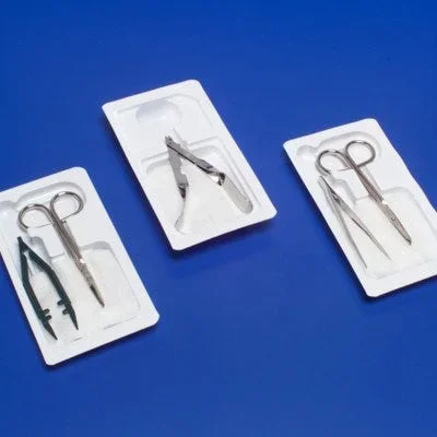 CURITY Suture Removal Kit with Iris Scissors Curved 4.75″, Adson Forceps Serrated