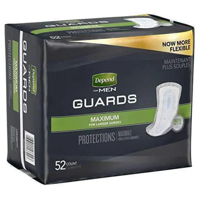 Depend Incontinence Men Guards Maximum Absorbency For Bladder Control – Case of 104