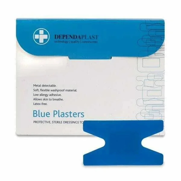 Dependaplast blue food area plasters anchor box of 50