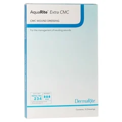 Dermarite Cellulose Dressing AquaRite Extra CMC Sodium Carboxymethyl Cellulose (CMC) 2 x 2, 10 EA/BX