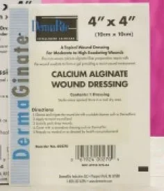 DermaRite Industries DermaGinate Calcium Alginate Dressing 4 X 4 Inch Square Calcium Alginate Sterile – 00270E