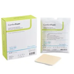 Dermarite Silicone Foam Dressing ComfortFoam 4 x 4″ Square Silicone Adhesive without Border Sterile, 1/EA