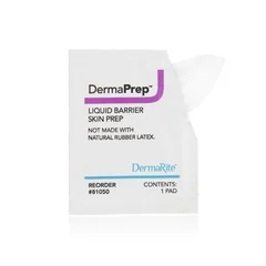 Dermarite Skin Barrier Wipe DermaPrep 60% Strength Isopropyl Alcohol Individual Packet NonSterile, 1000 EA/CS - Image 2