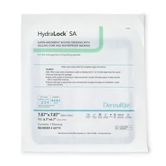 Dermarite Super Absorbent Dressing HydraLock SA Polymer 7.87 x 7.87″ Sterile, 10 EA/BX - Image 2