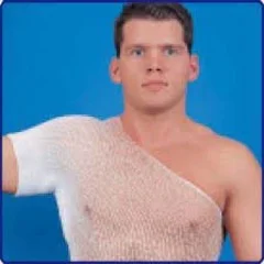 DeRoyal Elastic Net Retainer Dressing Stretch Net Tubular Elastic 10 Yard Size 6 White Abdomen / Thigh / Shoulder NonSterile, 1/EA