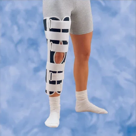 Deroyal Knee Immobilizer Medium Hook And Loop Closure 20 Inch Length Left Or Right Knee – 4462-03