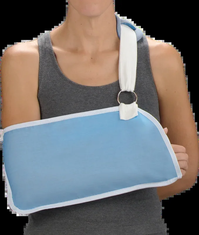DeRoyal Light Blue Arm Sling Hook and Loop Closure