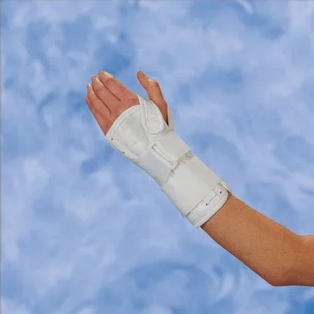 Deroyal Wrist / Forearm Splint Leatherette Left Hand White Small – 8824-07