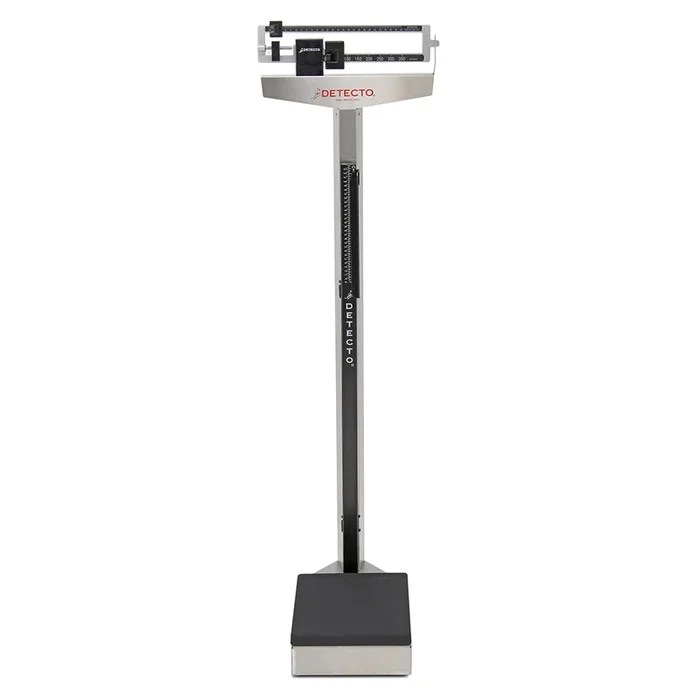Detecto Eye-Level Physician Scale with Height Rod – Stainless Steel, 400 lb x 4 oz