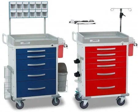 Detecto Scale Detecto Rescue Series Medical Cart Aluminum 21.3 X 27.8 X 41.8 Inch 6 Drawers White Frame – RC333369RED