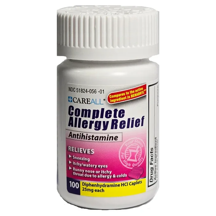 Diphenhydramine 25 mg Allergy Relief & Sleep Aid Pill, 100 Count