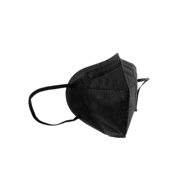 Disposable Protective KN95 Face Masks with 4 Layer Filtration – Black – Box of 10