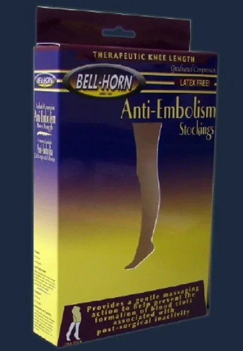 DJO Bell-Horn Anti-embolism Stockings Knee High Large Beige Open Toe – 11320L