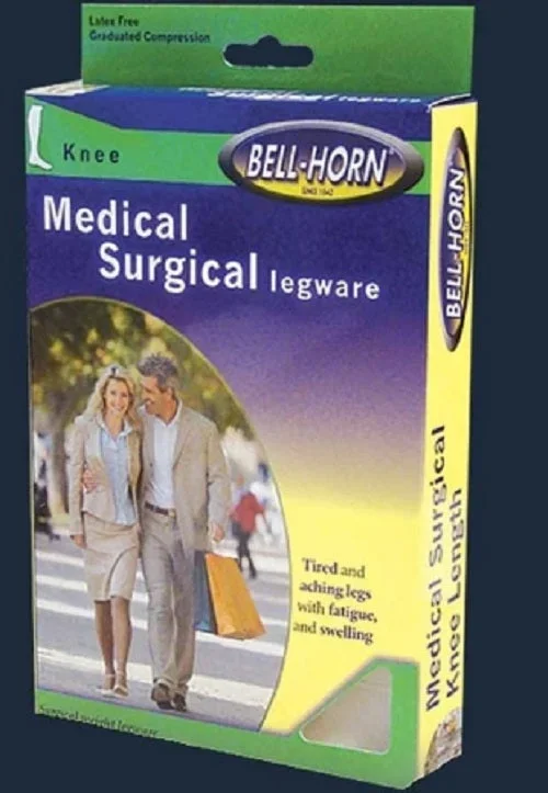 DJO Bell-Horn Compression Stockings Thigh High Medium Beige Closed Toe – 11940