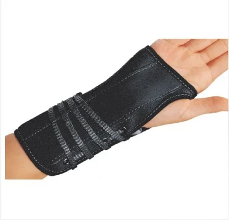 DJO Cinch-Lock Wrist Splint Suede / Flannel Left Hand Black Large – 79-87217