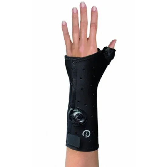 DJO Exos Thumb Splint Long Thumb Spica II Thermoformable Polymer Right Hand Black X-Large – 232-72-1111