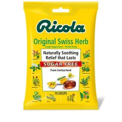 Dot Foods Cold and Cough Relief Ricola® Sugar-Free 4.8 mg Strength Lozenge 19 per Bag