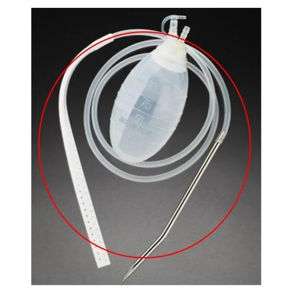 Drain Wound Silicone 7mm 1mL Full Perforated Flat Tip Strl 10/Ca