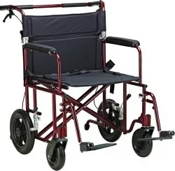 drive Bariatric Heavy-Duty Aluminum Transport Chair, 22-Inch Seat Width