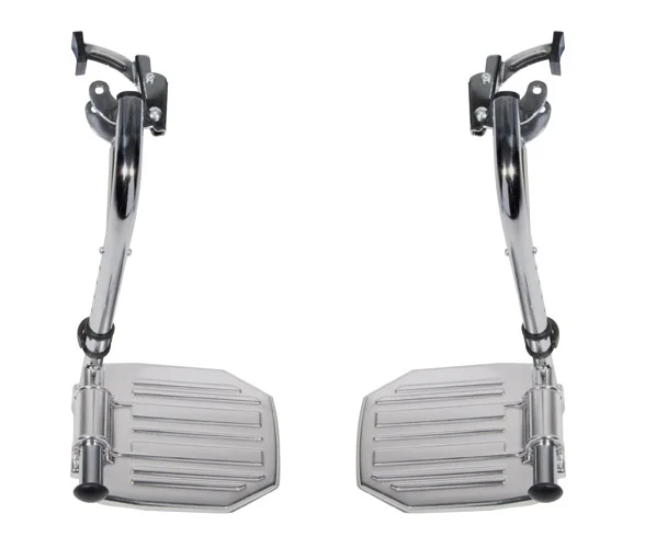 Drive Chrome Swing Away Footrests with Aluminum Footplates, Pair