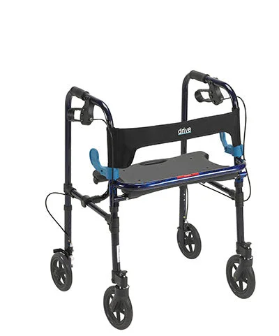 Drive, Clever Lite Walker Rollator, Adult, 8″ Wheels, Flame Blue – 43-3072