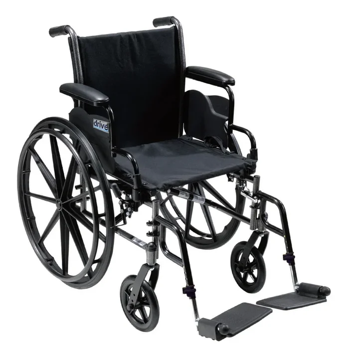 drive Cruiser III Dual Axle Lightweight Wheelchair Full Length Arm Swing-Away Footrest