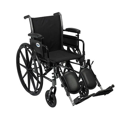Drive, Cruiser III Light Weight Wheelchair with Flip Back Removable Arms, Adjustable Height Desk Arms, Elevating Leg Rests, 16″ – 43-3161
