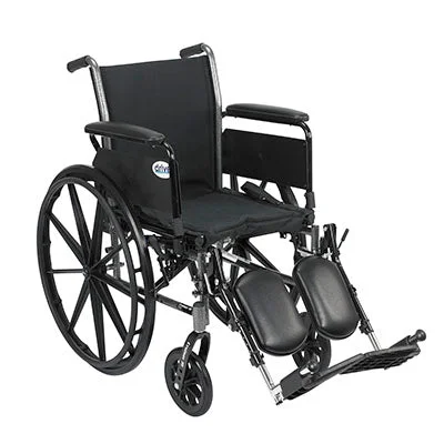 Drive, Cruiser III Light Weight Wheelchair with Flip Back Removable Arms, Full Arms, Elevating Leg Rests, 20″ Seat – 43-3159