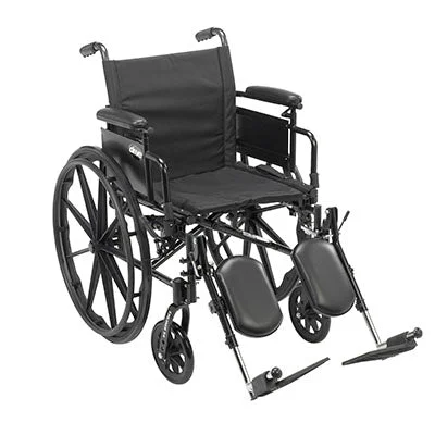 Drive, Cruiser X4 Lightweight Dual Axle Wheelchair with Adjustable Detachable Arms, Desk Arms, Elevating Leg Rests, 16″ Seat – 43-3139