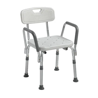 Drive, Knock Down Bath Bench with Back and Padded Arms – 43-2636
