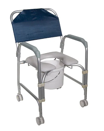 Drive, Lightweight Portable Shower Commode Chair with Casters – 70-0055