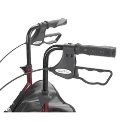 Drive Medical 3 Wheel Rollator Rolling Walker with Basket Tray and Pouch, Flame Red - Image 2