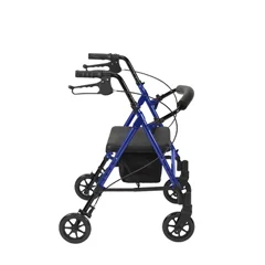 Drive Medical Adjustable Height Rollator Rolling Walker with 6 Wheels, Blue - Image 2