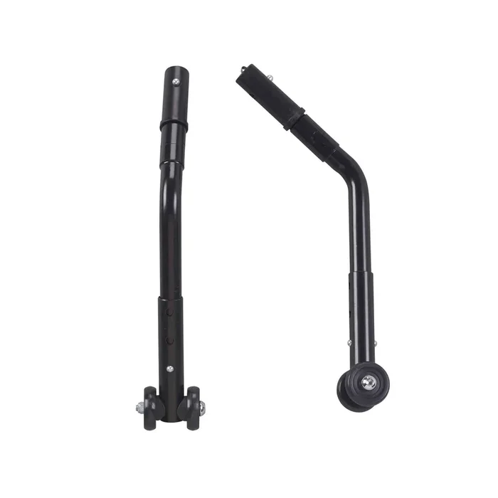 Drive Medical Adjustable Universal Wheelchair Anti Tipper with Wheels Black 1 Pair