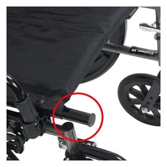 Drive Medical Cruiser X4 Lightweight Dual Axle Wheelchair with Adjustable Detachable Arms, Desk Arms, Elevating Leg Rests, 20 Seat - Image 4
