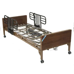 Drive Medical Delta Ultra Light Semi Electric Hospital Bed with Half Rails