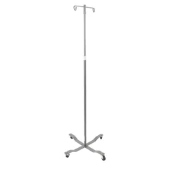 Drive Medical Economy Removable Top I. V. Pole, 2 Hook Top, Silver Vein