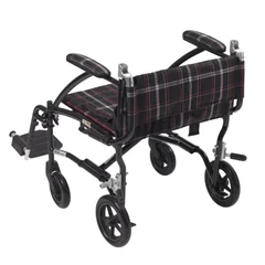 Drive Medical Fly Lite Ultra Lightweight Transport Wheelchair, Black - Image 2