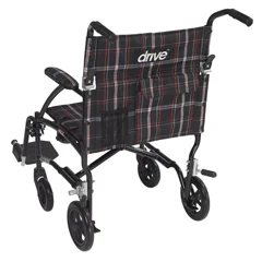 Drive Medical Fly Lite Ultra Lightweight Transport Wheelchair, Black - Image 3
