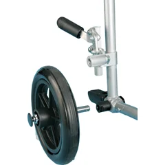 Drive Medical Flyweight Lightweight Transport Wheelchair with Removable Wheels, Red - Image 2