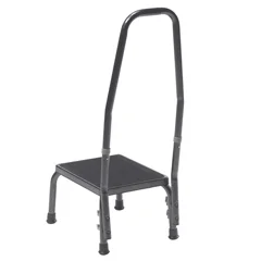 Drive Medical Footstool with Non Skid Rubber Platform and Handrail - Image 2