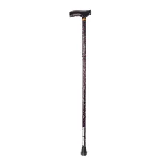 Drive Medical Lightweight Adjustable Folding Cane with T Handle, Black Floral
