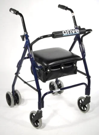 Drive Medical Mimi Lite 4 Wheel Rollator Blue Adjustable Height Aluminum Frame – 510