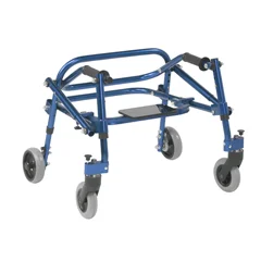 Drive Medical Nimbo 2G Lightweight Posterior Walker with Seat, Extra Small, Knight Blue