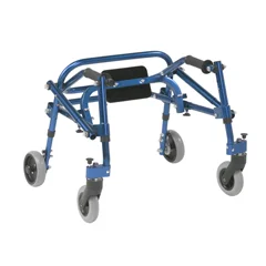 Drive Medical Nimbo 2G Lightweight Posterior Walker with Seat, Extra Small, Knight Blue - Image 2