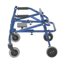 Drive Medical Nimbo 2G Lightweight Posterior Walker with Seat, Extra Small, Knight Blue - Image 3